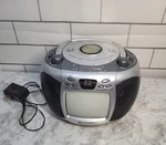 Delstar Black & White 5 Tv Am/fm Stereo Radio Cd Player Portable Boombox *read. Fixed Price $49.99.