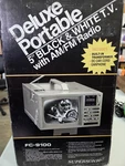 Deluxe Portable In Black & White V With Am/fm Radio Multitech Mb 0500 Box. Fixed Price $39.99.