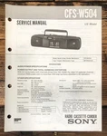 Sony CFS-W504 Radio Service Manual *original*. Fixed Price $19.97.