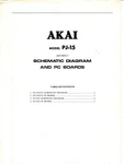 Akai Model PJ-15 Stereo Radio Cassette Player Schematic Diagram & Pc Boards. Fixed Price $15.00.