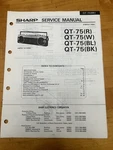 Sharp QT-75 Boombox Tape Deck Service Manual Vintage Oem Diagrams. Fixed Price $14.99.