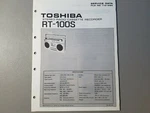 Toshiba Stereo Radio Cassette RT-100S Service Manual Data File No 110-264. Fixed Price $12.50.