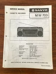 Sanyo W703 Boombox / Radio Cassette Service Manual *original*. Fixed Price $24.89.