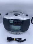 Memorex Black & White Tv Am/fm Stereo Radio Cd Player Portable Boombox MPT3450. Fixed Price $49.90.