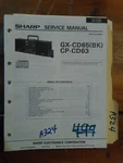 Sharp GX-CD65 CP-CD63 Service Manual Original Repair Book Stereo Boombox. Fixed Price $25.00.
