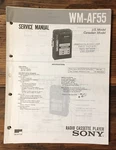 Sony WM-AF55 Cassette Service Manual *original*. Fixed Price $24.97.