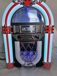 Victrola VJB-125 Retro Desktop Jukebox Cd Player Fm Radio Bluetooth Light-up. Fixed Price $64.70.