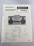 Vintage Sanyo Service Manual Model Number 9880K. Fixed Price $10.00.