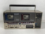 Sharp QT-90ZG Boombox Double Radio Cassette Player Table Component System Gold. Fixed Price $244.00.