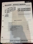 Orig. Sharp CP-CD63 GX-CD63BK Repair & Service Manual *original*. Fixed Price $16.99.