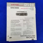 Sony CFS-D10 Service Manual Original Paper Oem Repair Guide Usa. Fixed Price $29.95.