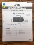Jvc PC-X75 Bk Stereo Service Manual *original*. Fixed Price $19.97.