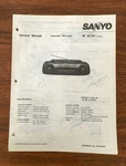 Sanyo W729 Boombox / Radio Cassette Service Manual *original*. Fixed Price $17.98.