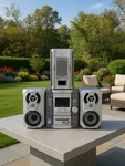 Sony MHC-GX40 Shelf Stereo System 3 Disc Cd Changer Dual Cassette Am/fm Eq. Fixed Price $247.99.