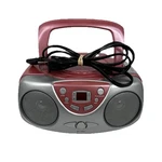 Sylvania SRCD243M Portable Player Pink Am/fm Radio Boombox Tested. Fixed Price $54.45.