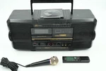 Hitachi CX-G700W Cd/cd-g/cassette Compact Karaoke Player W/ Original Mic Remote. Fixed Price $159.99.