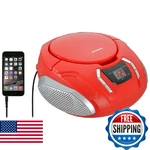 Proscan Elite Red Portable Cd Boombox W/ Am/fm Radio & Aux Input. Fixed Price $51.00.