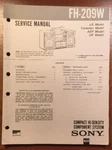 Sony FH-209W Component System Original Service Manual P213. Fixed Price $16.95.