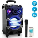 Pyle-pro Portable Bluetooth Karaoke Speaker Sys Flashing Dj Lights PWMA325BT. Fixed Price $145.99.