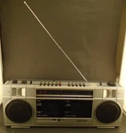 Vintage Sanyo W210 Dual Cassette Boom Box Tested. Fixed Price $19.95.