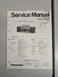 Panasonic RX-CW50 Portable Stereo Component System Service Manual D-5489. Fixed Price $54.95.