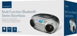 Insignia- Am/fm Radio Portable Cd Boombox With Bluetooth -silver/black NS-BBBT20. Fixed Price $44.99.