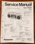 Panasonic RX-FM25 Radio Cassette Service Manual *original*. Fixed Price $24.97.