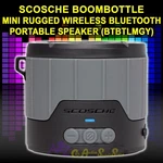 Scosche Boombottle Mini Rugged Wireless Bluetooth Portable Speaker (btbtlmgy). Fixed Price $28.88.