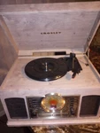 Crosley CR7011A-GY Medley Cd/tape/record Bluetooth Entertainment Center Walnut. Fixed Price $149.99.