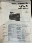 Aiwa TPR-910U TPR910 Repair Service Manual From The Usa **original**. Fixed Price $24.99.