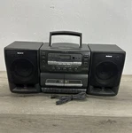 Sony CFD-577 Boombox Radio Tape Placer Cd Player Detachable Speakers Parts Only. Fixed Price $31.50.