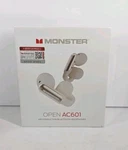 Monster Open AC601 Air Conduction Bluetooth Earbuds Clear Talk IPX5 New Sealed. Fixed Price $26.87.