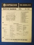 Hitachi TRK-8000H Boombox Service Manual Original Factory Issue The Real Thing. Fixed Price $17.28.