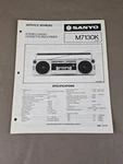 Sanyo Stereo Radio Cassette Recorder M7130K Service Manual D-6079. Fixed Price $54.95.