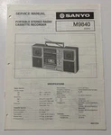 SANYO.JUNE84/.M9840 Portable Stereo Radio Cassette Recorder Service Manual. Fixed Price $20.00.