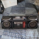 Soundesign 4618 Stereo Boombox Cassette Tape Am/fm Radio Headphone Jack Black. Fixed Price $65.00.