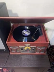 Innovative Technology VTA-200B Turntable Mahogany Record Vinyl Player Bluetooth. Fixed Price $40.00.