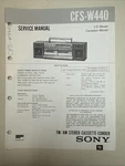 Vintage Sony Service Manual Model Number CFS-W440. Fixed Price $30.00.