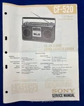 Original Sony CF-520 Stereo Cassette Corder Service Manual. Fixed Price $14.95.
