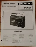 Sanyo M2555 Radio Cassette Recorder Original Service Manual. Fixed Price $29.99.