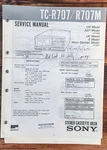 Sony TC-R707M Cassette Player Service Manual *original*. Fixed Price $14.97.