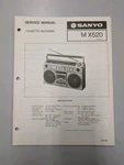 Sanyo X520 Cassette Recorder Service Manual D-5235. Fixed Price $64.95.