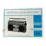 Realistic Am/fm Stereo Cassette Radio Instruction Booklet Only Catalog 14-785. Fixed Price $14.75.