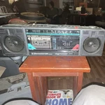 Emerson CTR929 Dual Cassette 4 Speaker Boombox Am/fm Ac/dc Black Piezo Tweeter. Fixed Price $50.00.