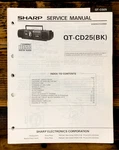 Sharp QT-CD25 Radio Service Manual *original*. Fixed Price $14.97.