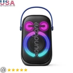 Portable 80W Speaker IPX7 Waterproof 18H Playtime Bluetooth Partycast Lighting. Fixed Price $206.40.
