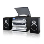 New Retro Trexonic Stereo System W/ Vinyl Cd Player Cassette Bluetooth Radio Sd. Fixed Price $178.73.