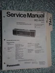 Panasonic RC-X410 Service Manual Original Repair Book Radio Clock Tape Deck. Fixed Price $19.99.