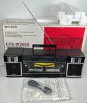 Sony CFS-W365S Portable Stereo Cassette AM/FM/SW1/SW2 Radio Boombox Boxed New. Fixed Price $260.00.