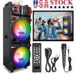 9000W Bluetooth Party Speaker Dual 10" Subwoofer Heavy Bass Sound System Fm Mic. Fixed Price $179.99.